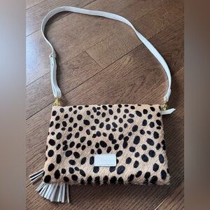 Beau & Ro White Leopard Bag